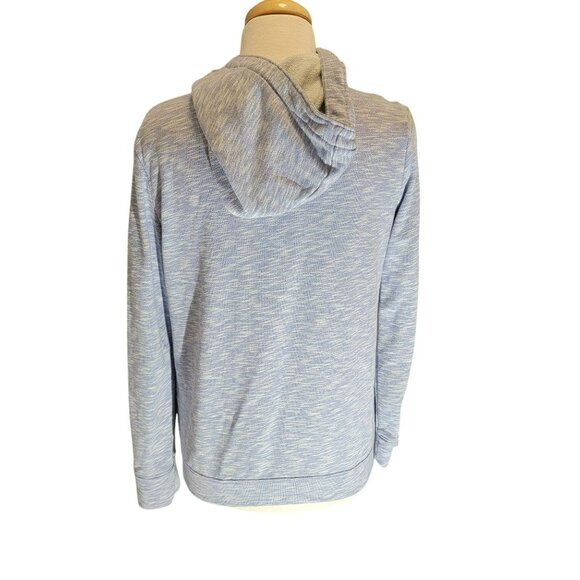 Gap Full Zip Hoodie Sweatshirt Jacket, Women M, Blue & White Heathered, EUC - Picture 3 of 12